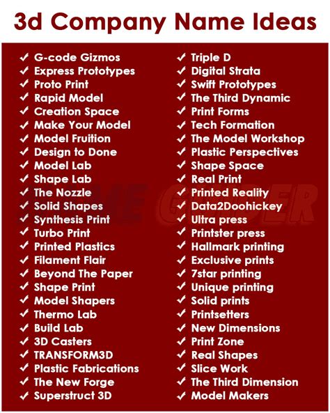 3d printing business name generator|703 3D Printing Company Name Ideas To Layer On .